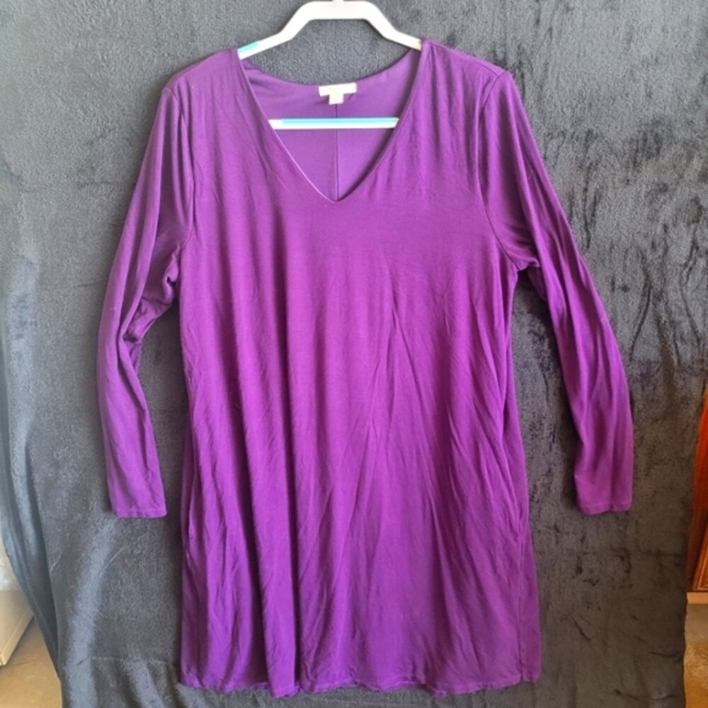 Cato Purple V-Neck Women's Dress Size XL
